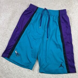 Charlotte Hornets Nike Jordan Dri-Fit Shorts Men's Large Teal Purple